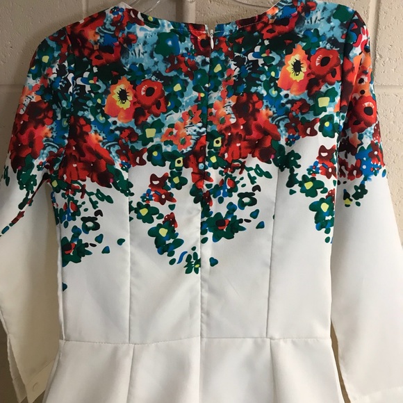 Floral Rear Zipper Jump Suit, Great Condition! - Picture 3 of 3